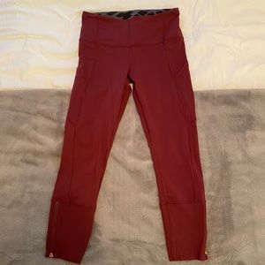 Lululemon Burgundy/Maroon Leggings